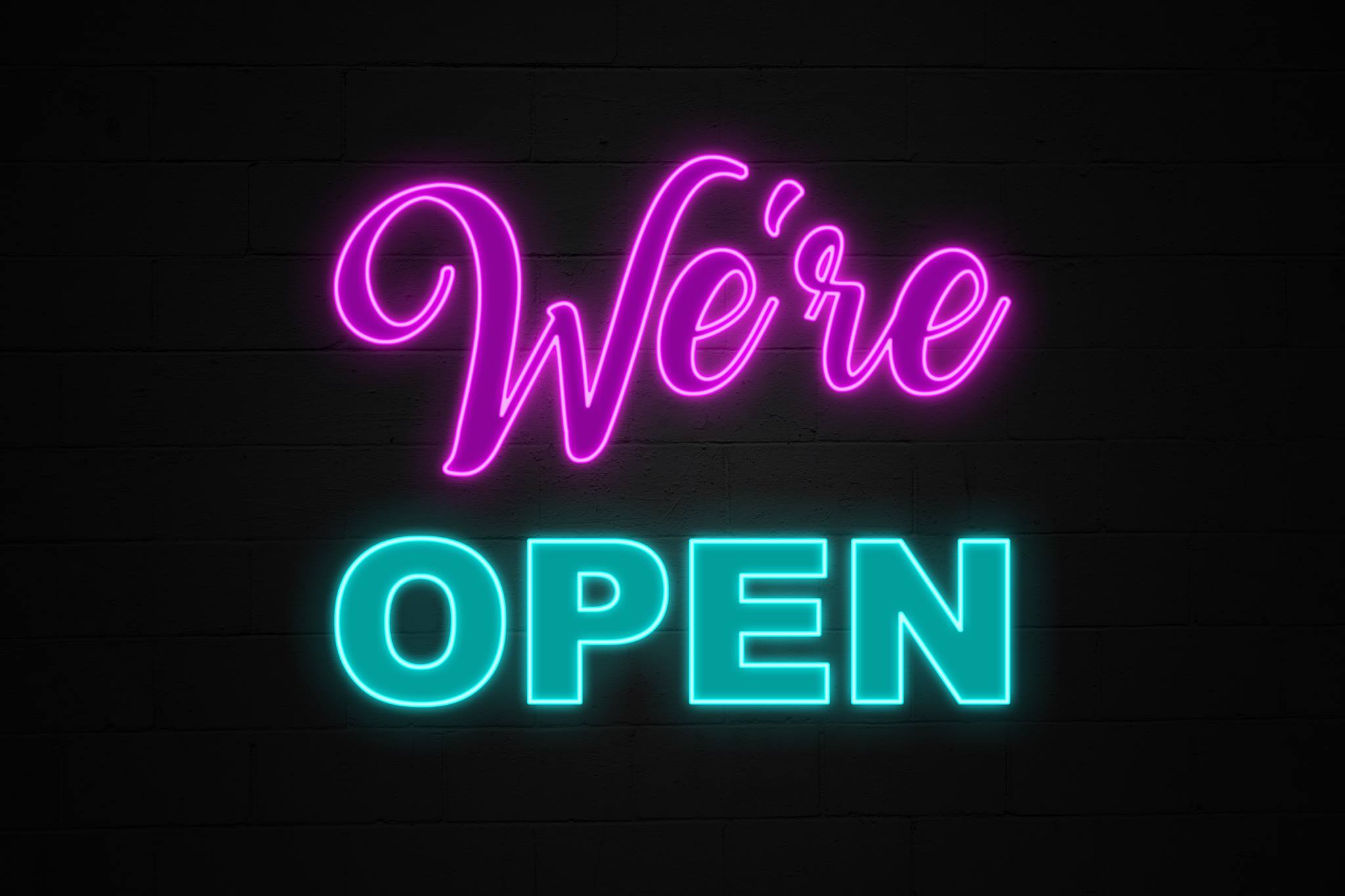 we're open