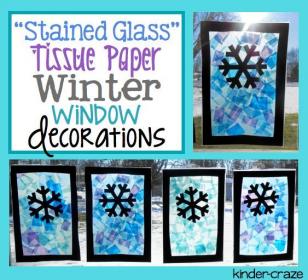 Stained Glass Snowflakes