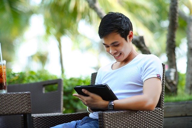 man reading