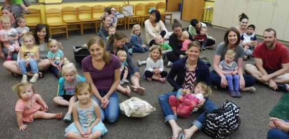 Group of parents and children