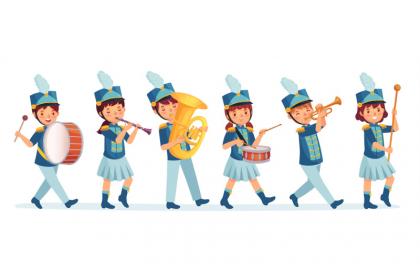 Kids in Marching Band